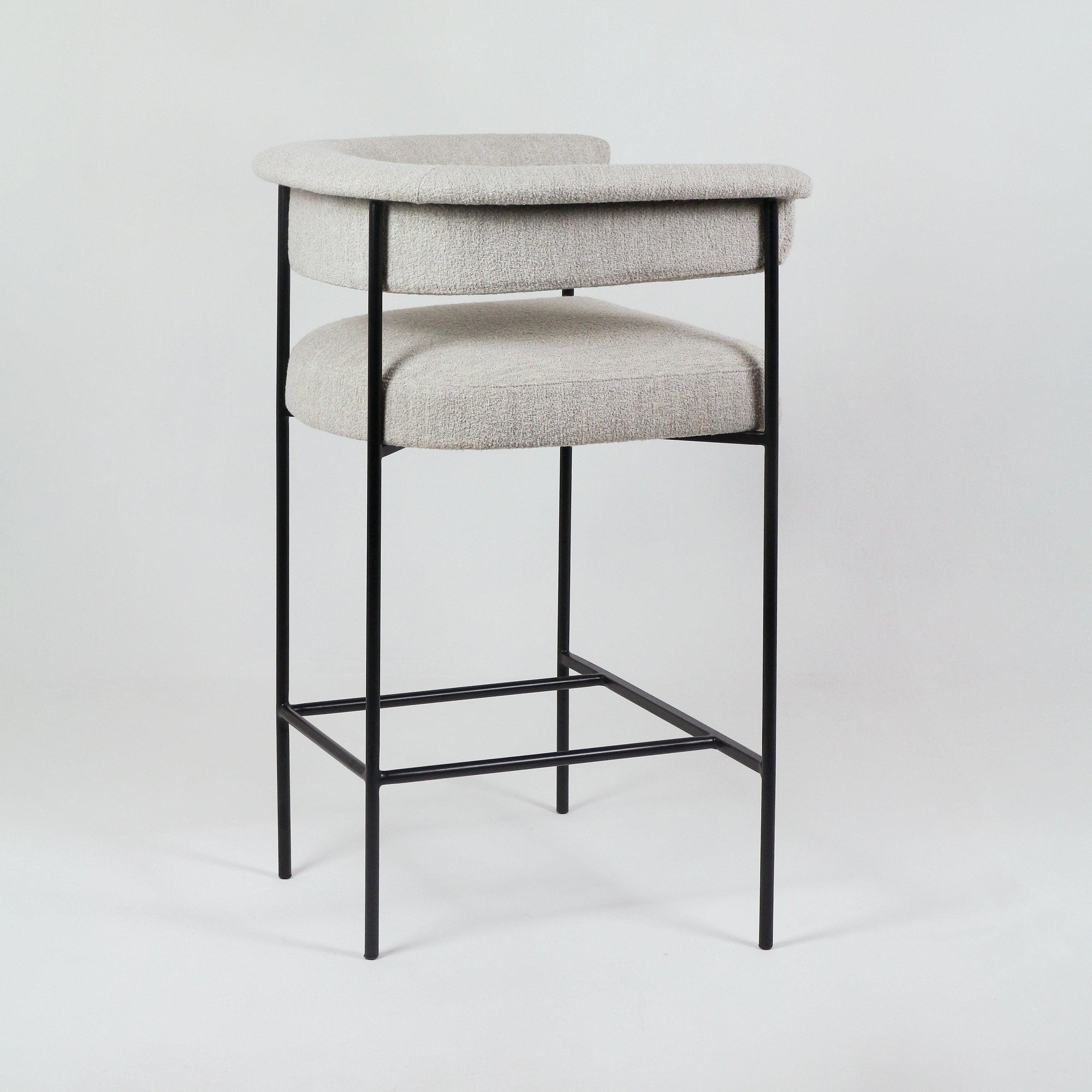 Mikra Upholstered Bar and Counter Stool - INTERIORTONIC