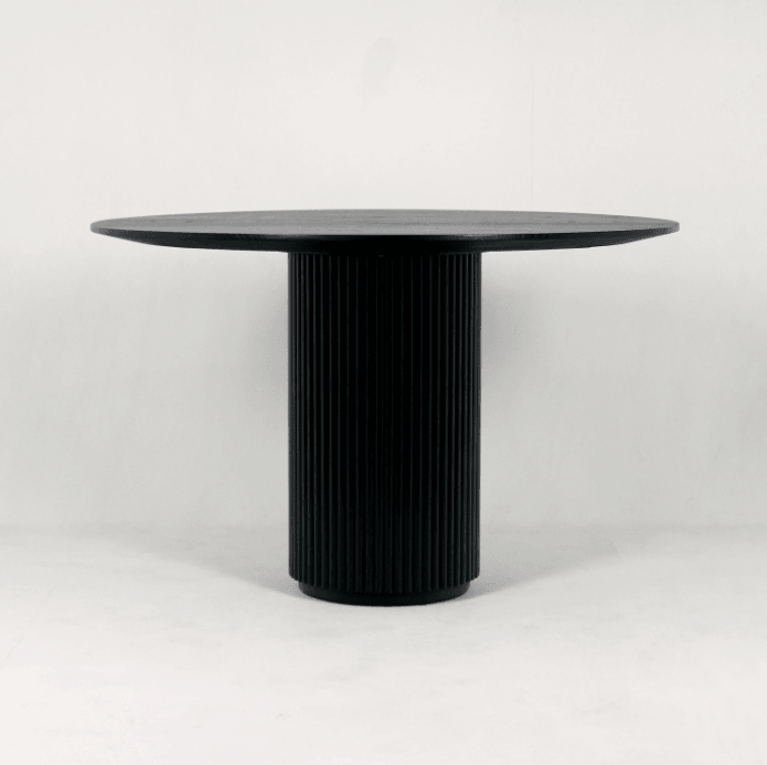 Royal Dining Table in Smoked Black Finish - INTERIORTONIC
