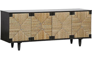 Pho Solid Wood and Seagrass Sideboard - INTERIORTONIC