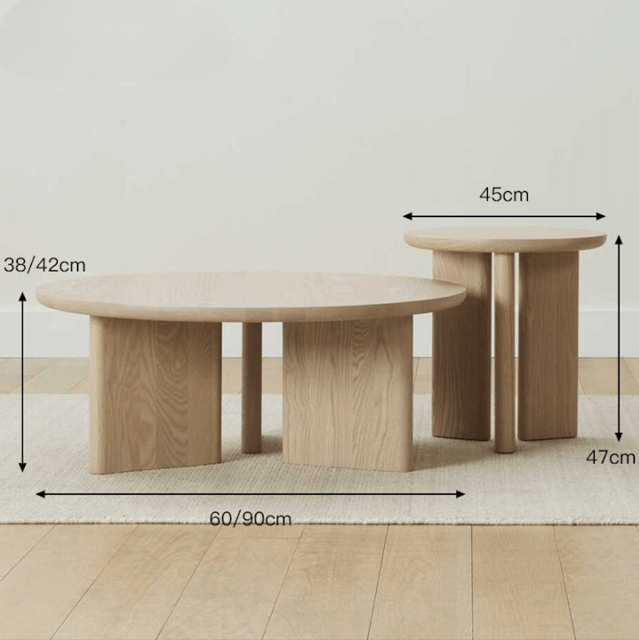 Clarence Couchtisch aus massivem Eichenholz - INTERIORTONIC