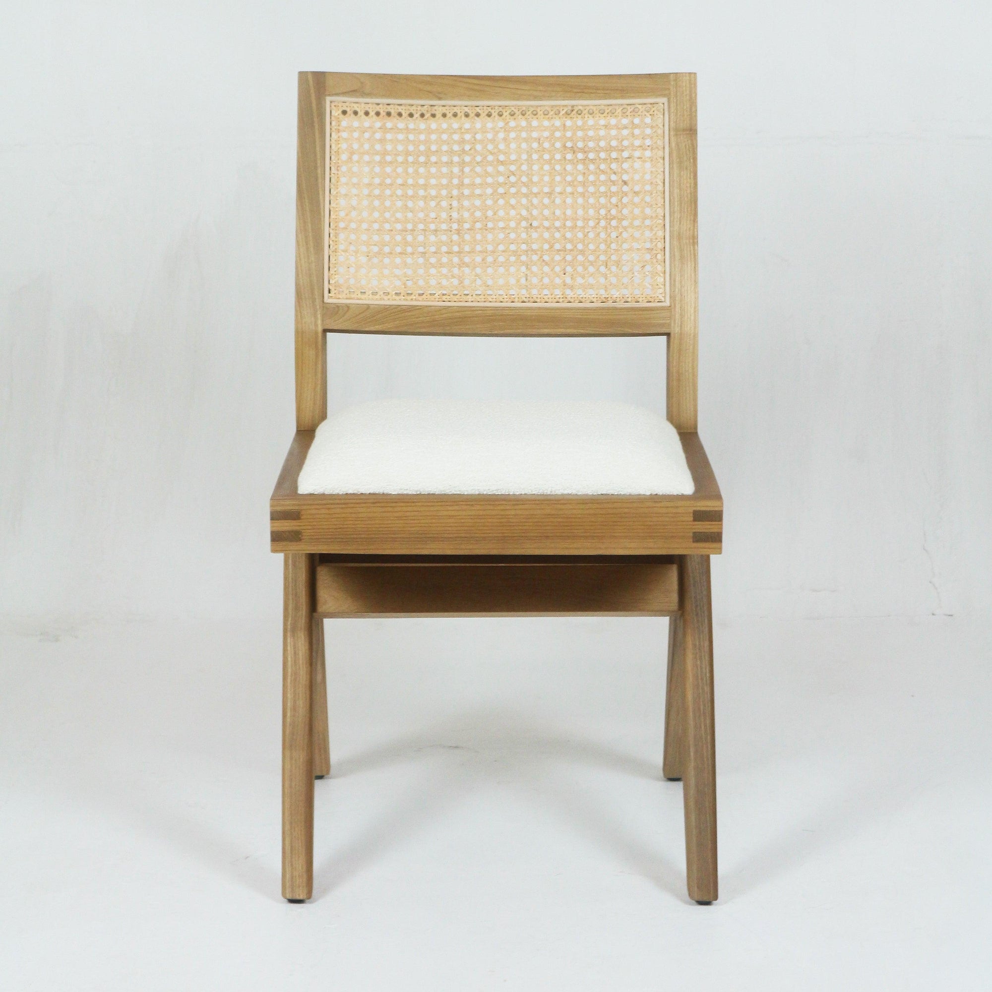 Polsterstuhl Jeanneret Armless Side Chair Massiv Esche - INTERIORTONIC