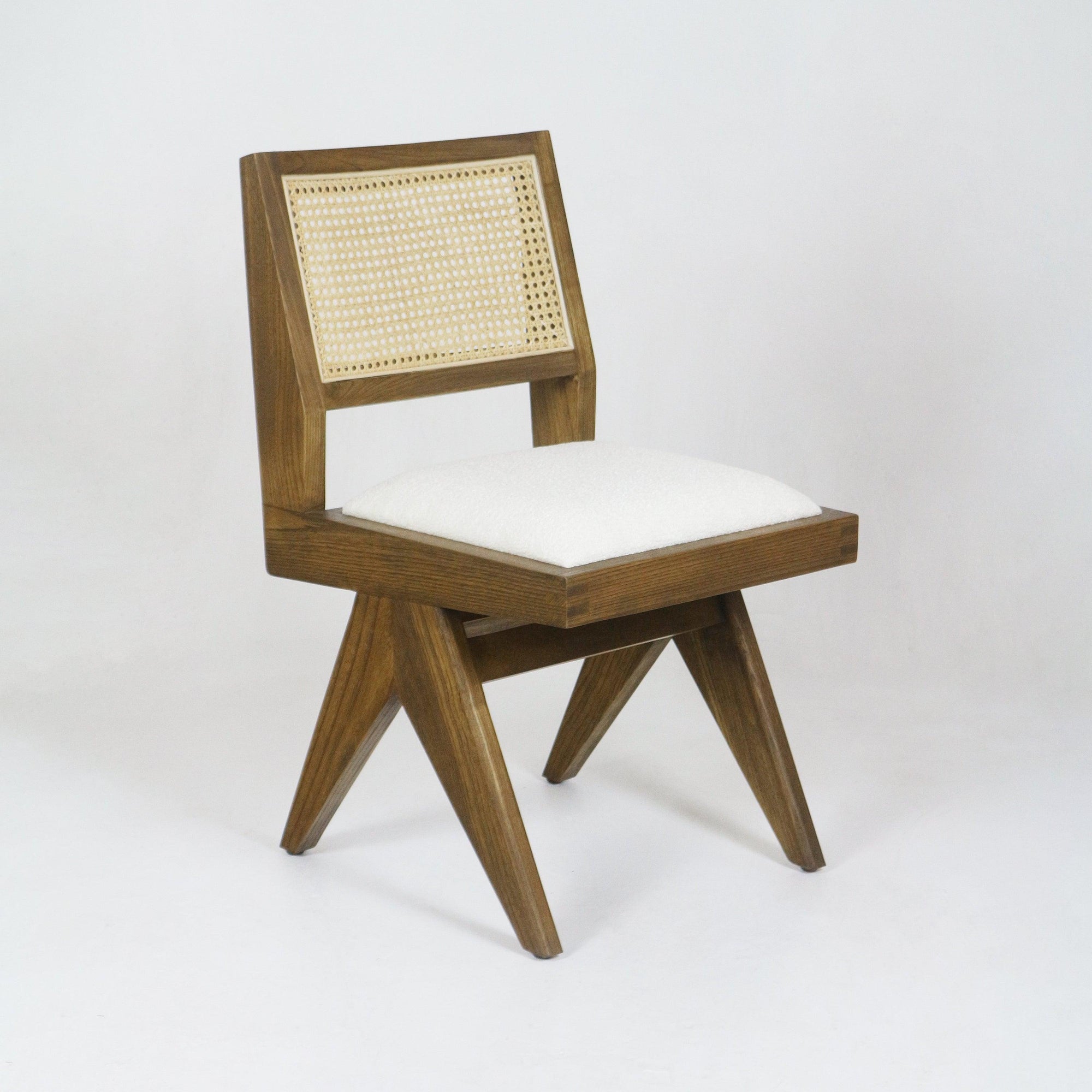 Polsterstuhl Jeanneret Armless Side Chair Massiv Esche - INTERIORTONIC