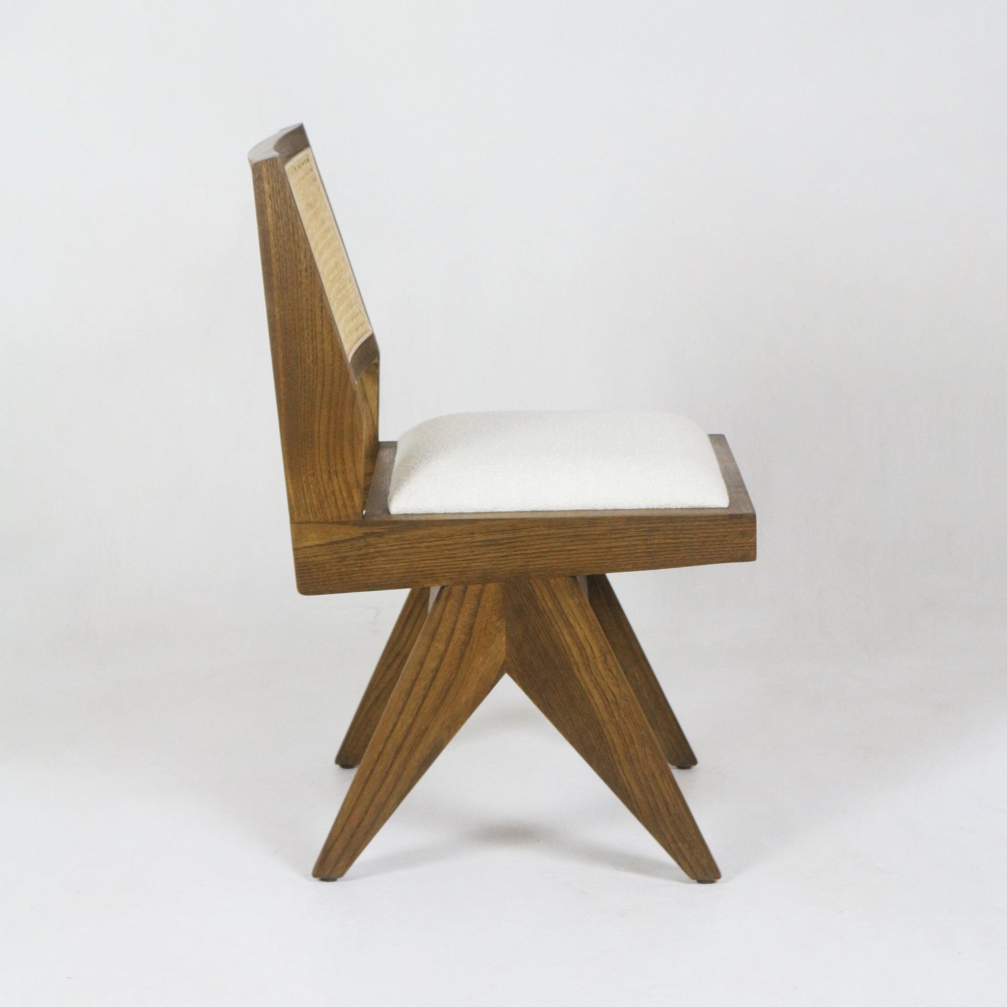 Polsterstuhl Jeanneret Armless Side Chair Massiv Esche - INTERIORTONIC