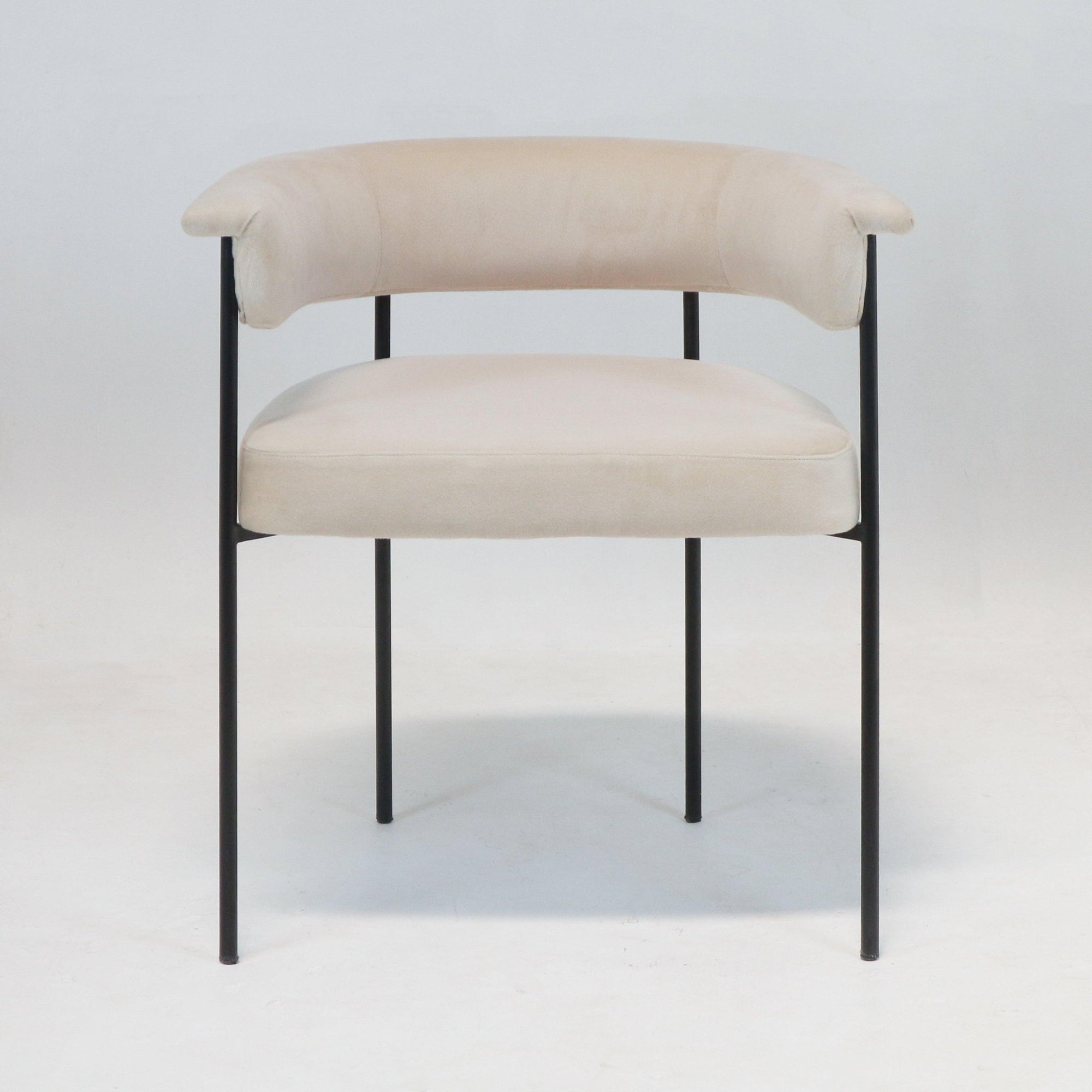 Mikra Silla de Comedor Crema Boucle - INTERIORTONIC