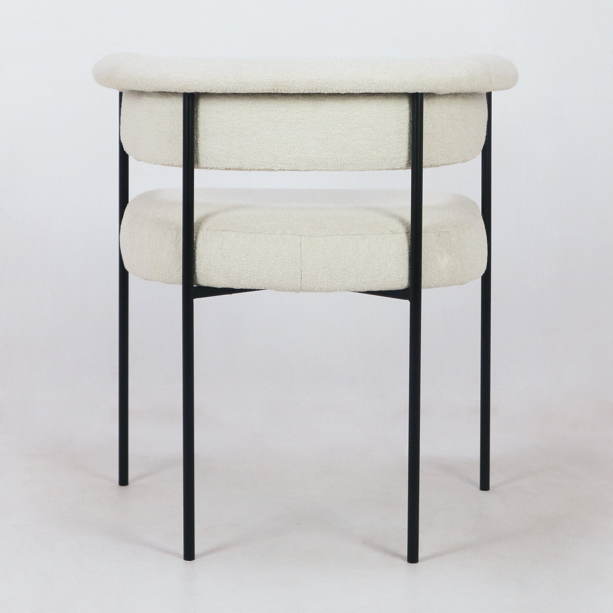 Mikra Silla de Comedor Crema Boucle - INTERIORTONIC