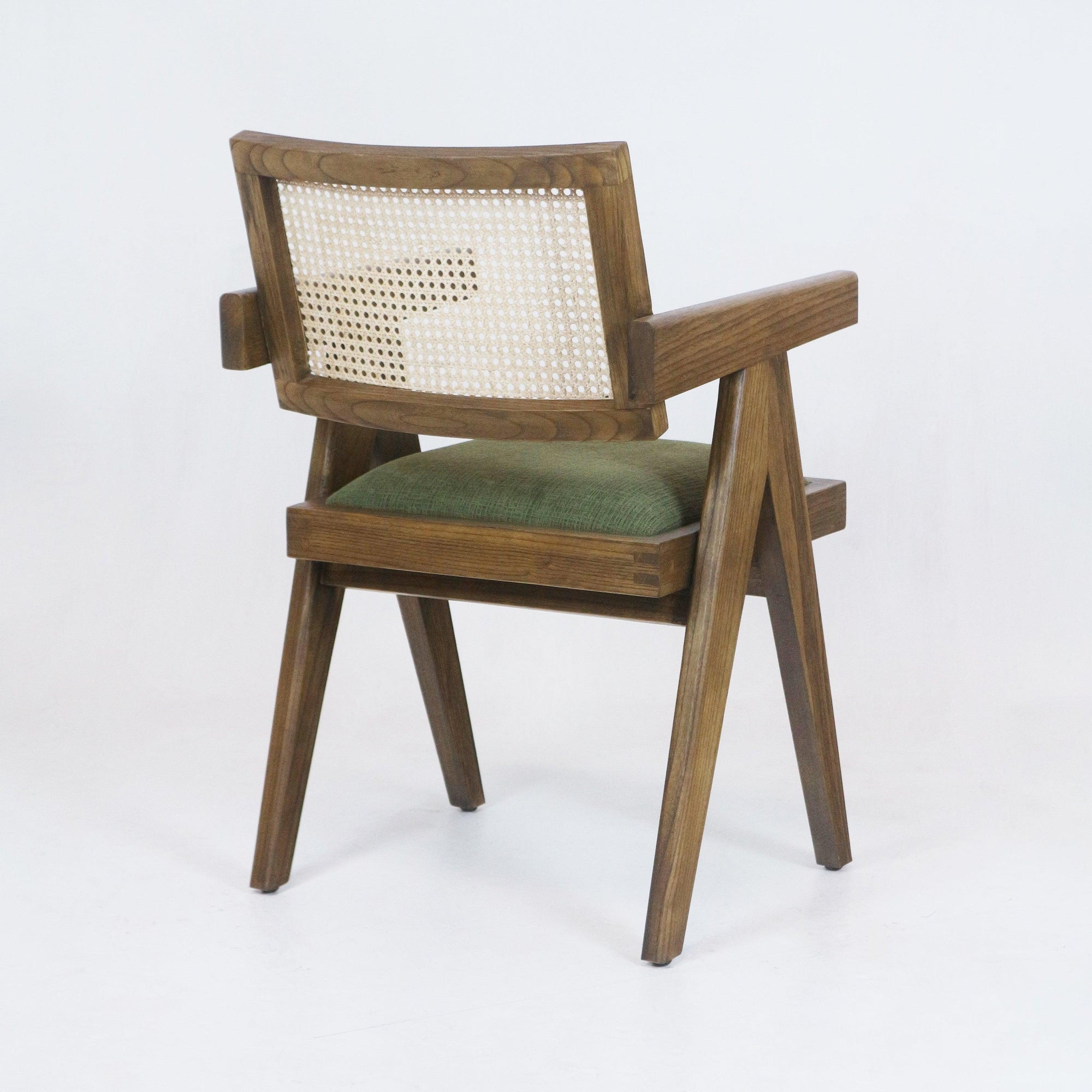 Chaise de salle à manger ou de bureau tapissée Jeanneret Frêne massif - INTERIORTONIC