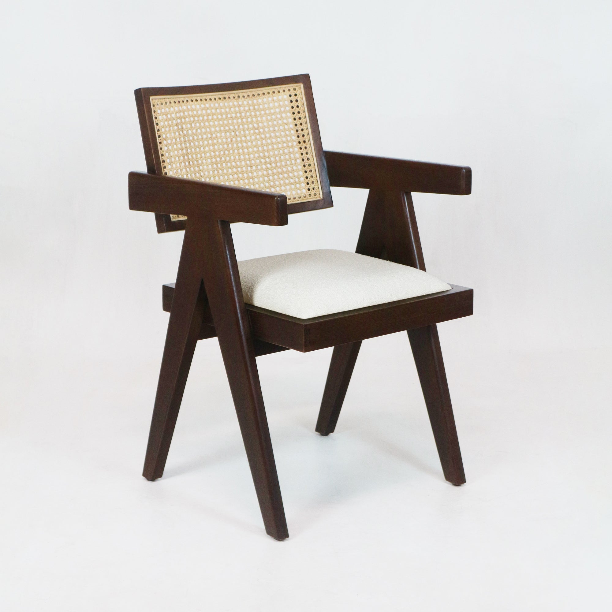 Chaise de salle à manger ou de bureau tapissée Jeanneret