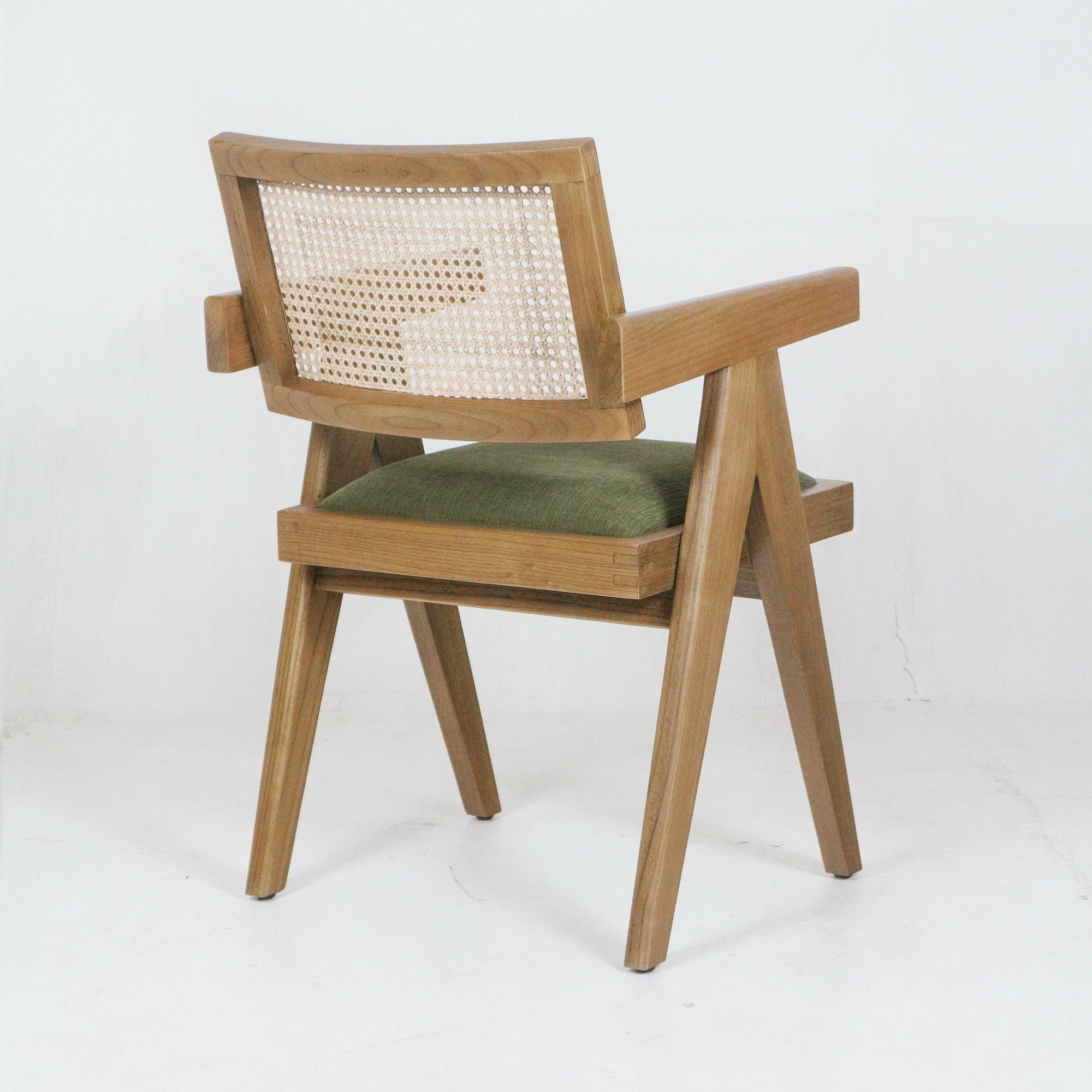 Chaise de salle à manger ou de bureau tapissée Jeanneret Frêne massif - INTERIORTONIC