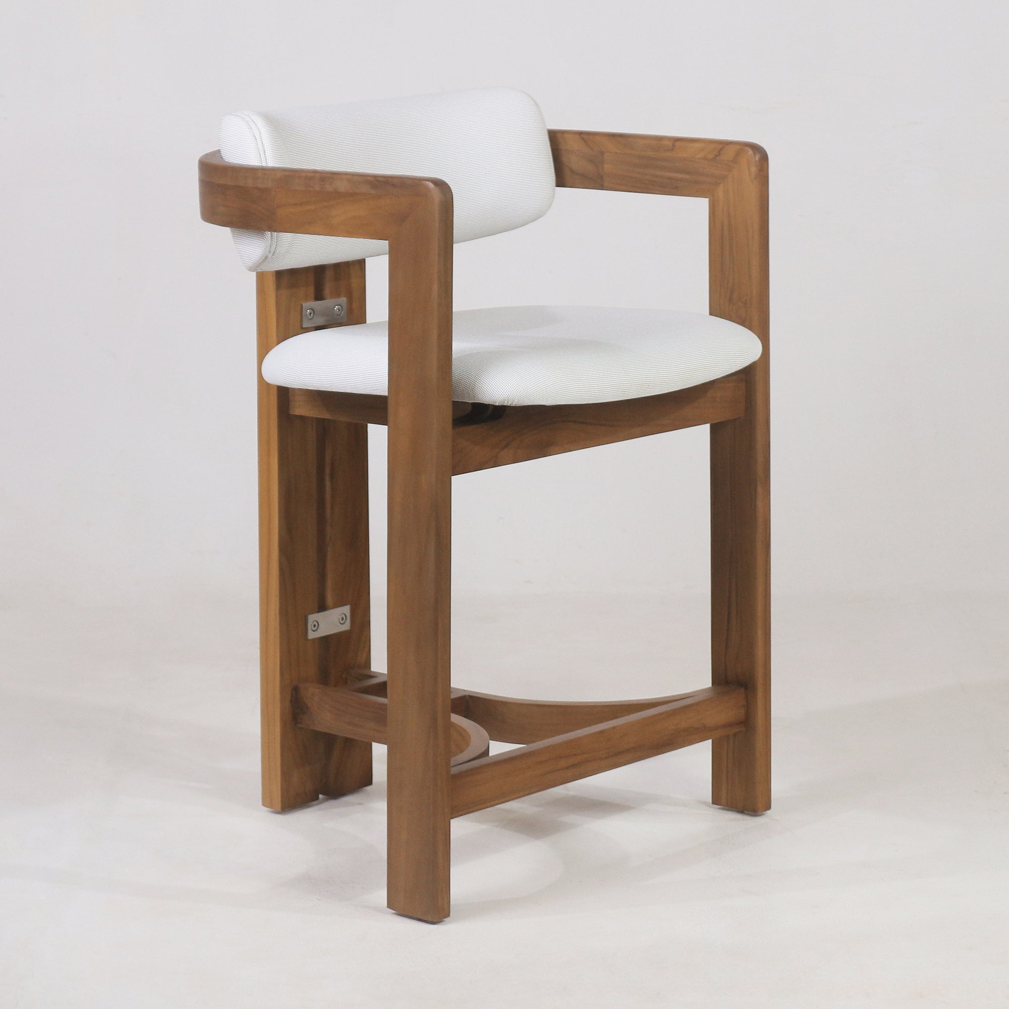 Tabouret de bar et de comptoir Pamplona en teck pour l'extérieur - INTERIORTONIC