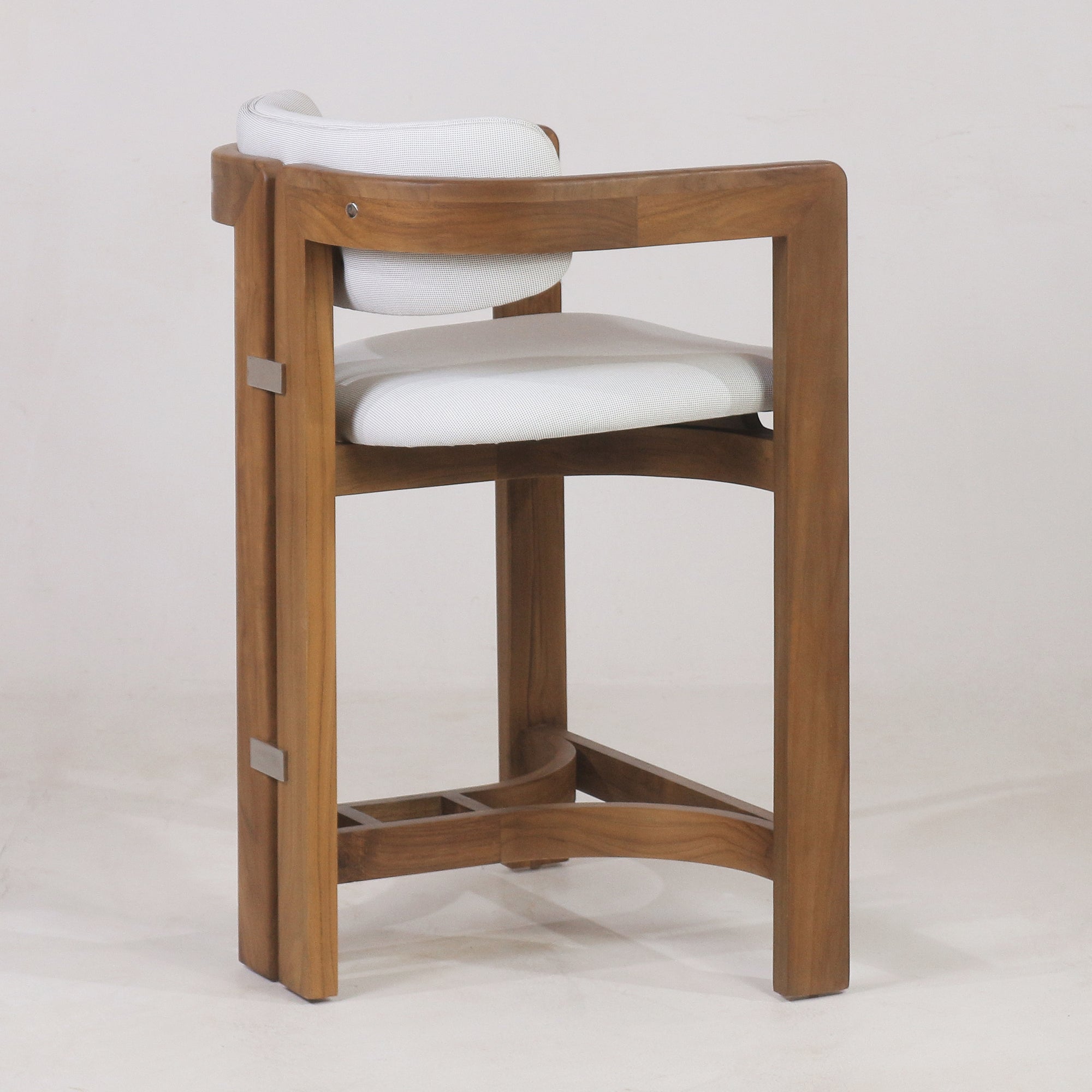 Tabouret de bar et de comptoir Pamplona en teck pour l'extérieur - INTERIORTONIC