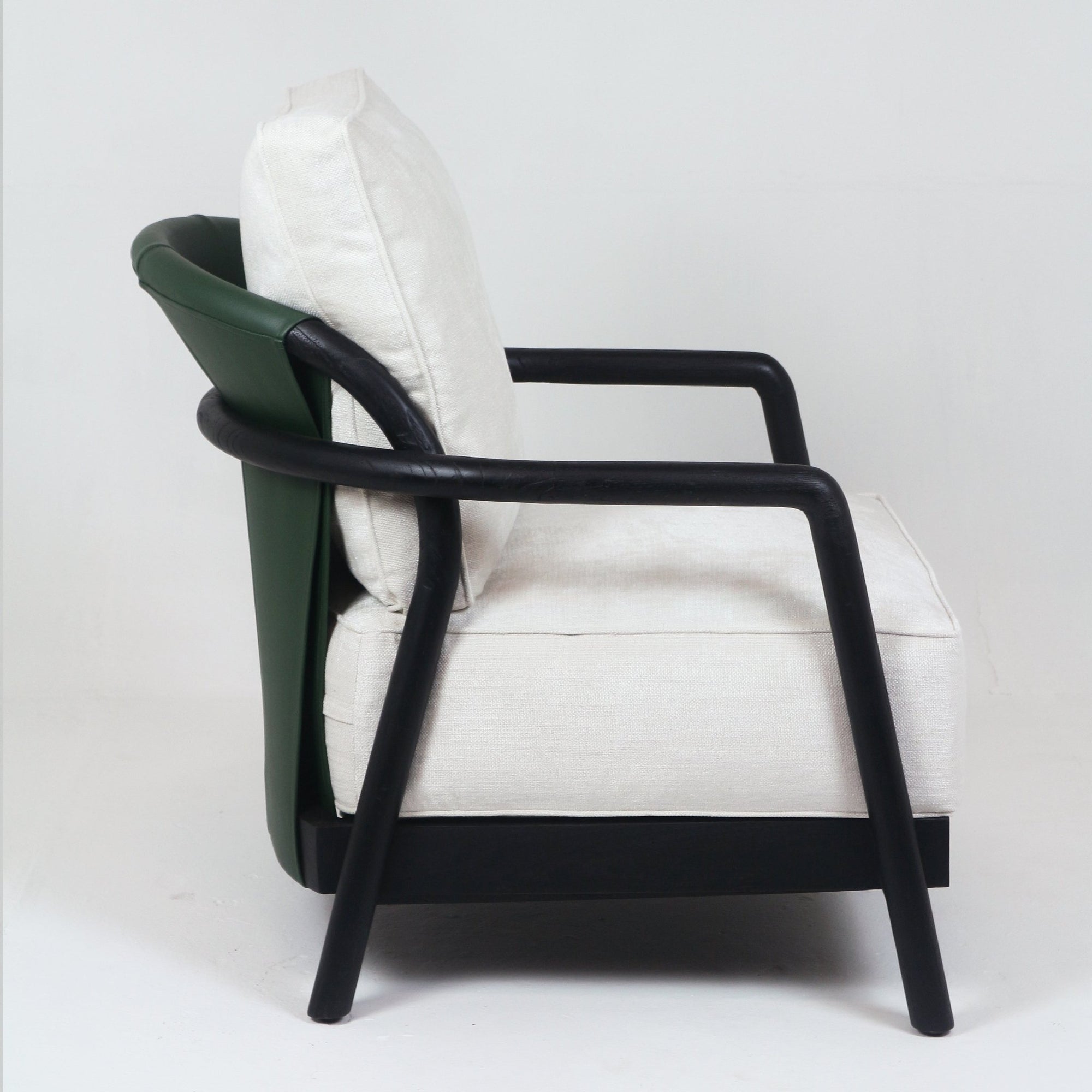 Fauteuil Cabriche en teck massif et cuir - INTERIORTONIC