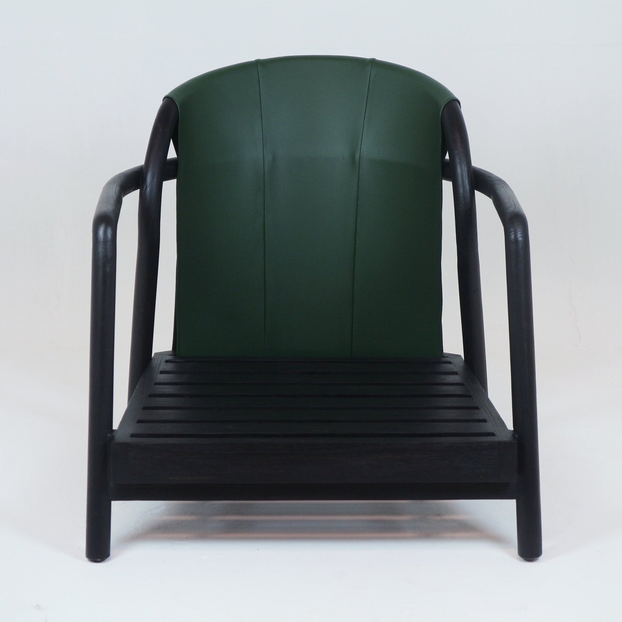 Fauteuil Cabriche en teck massif et cuir - INTERIORTONIC