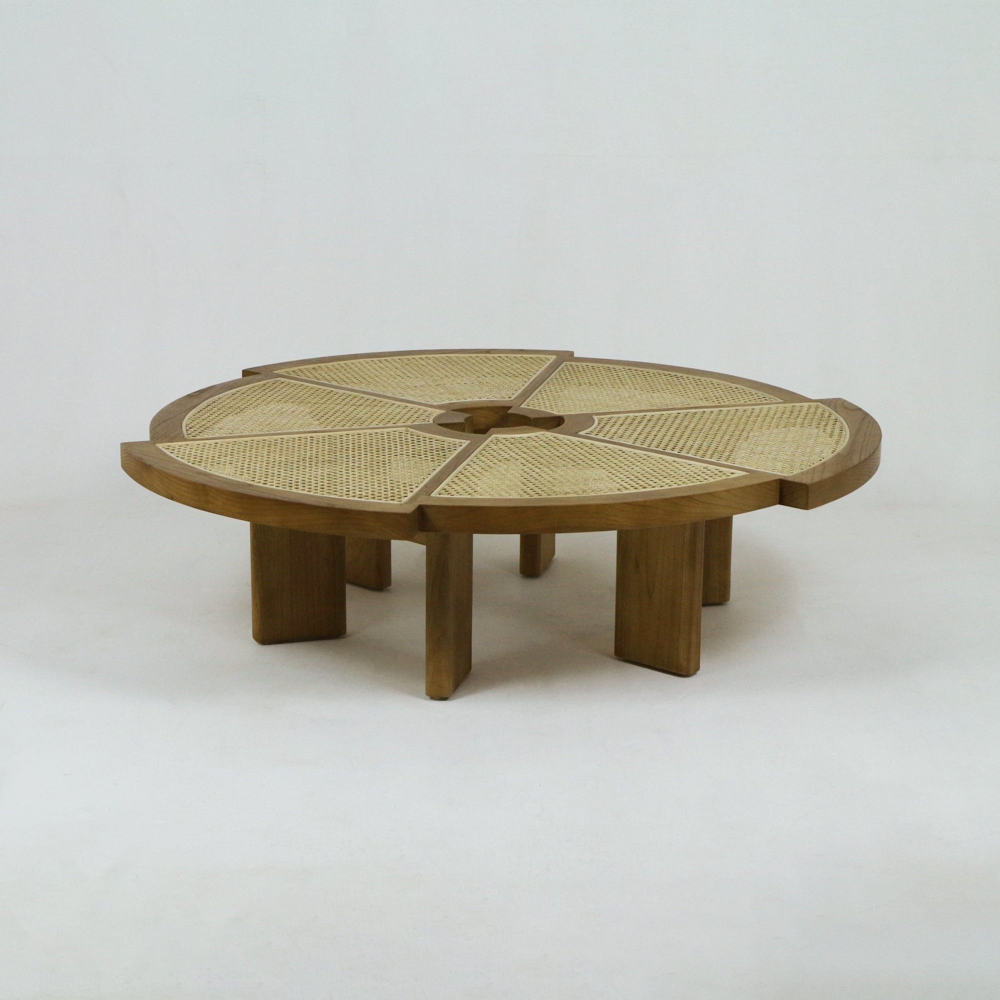 Table basse Rio en bois et canne Grande - INTERIORTONIC