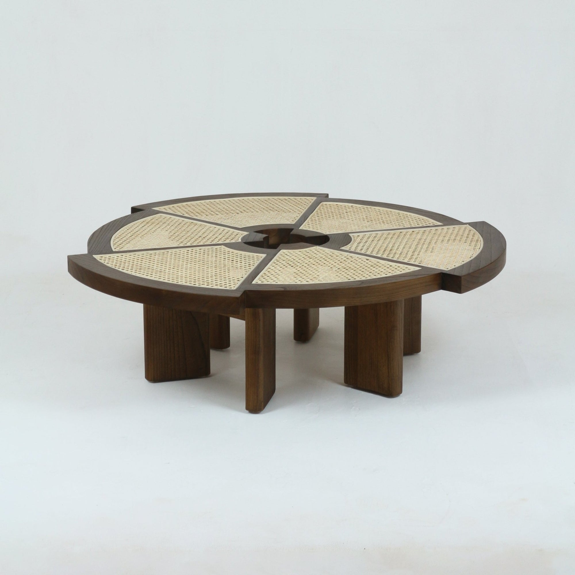 Table basse Rio en bois et canne Grande - INTERIORTONIC