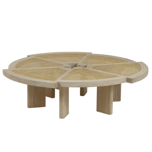 Table basse Rio en bois et canne Grande - INTERIORTONIC