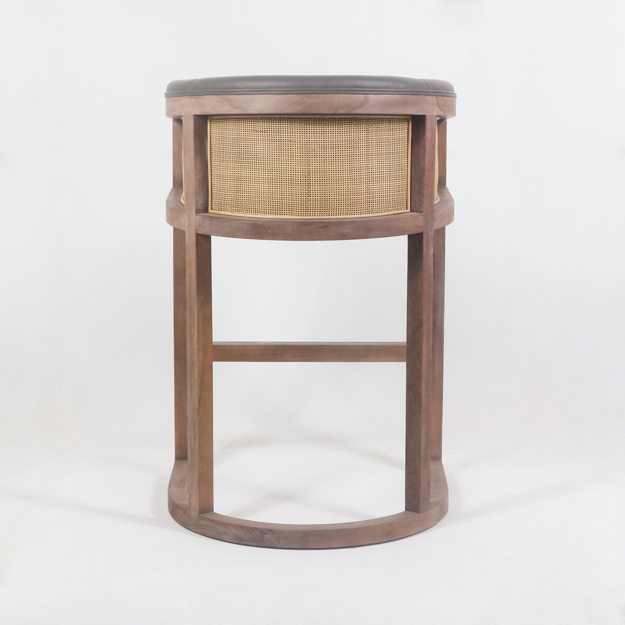 Tabouret de bar ou de comptoir d'intérieur Janita en teck - INTERIORTONIC